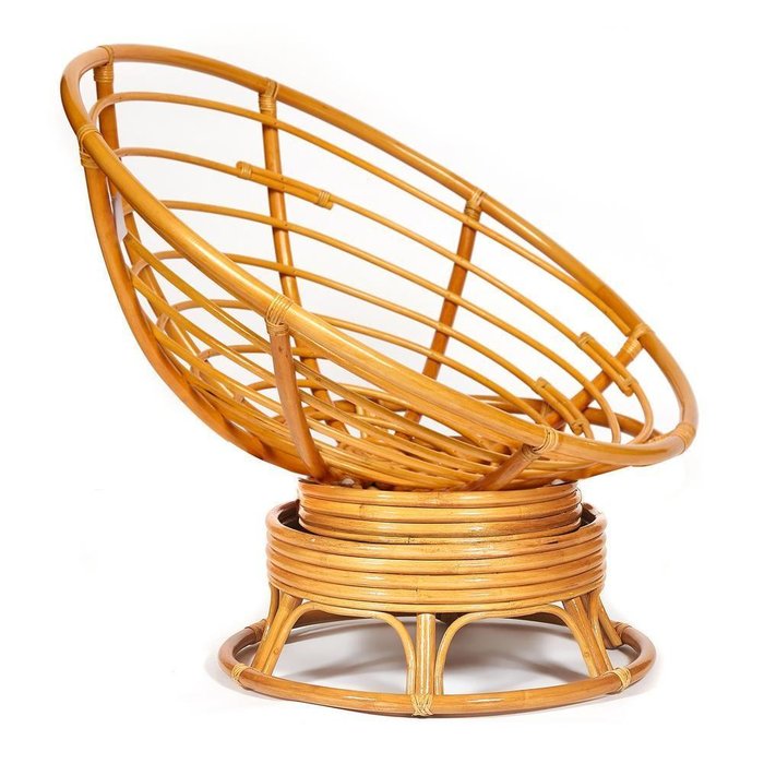 Кресло-качалка Papasan Antique brown с подушкой оранжевого цвета - купить Садовые кресла по цене 28360.0 Кресло-качалка Papasan Antique brown с подушкой оранжевого цвета - купить Садовые кресла по цене 28360.0