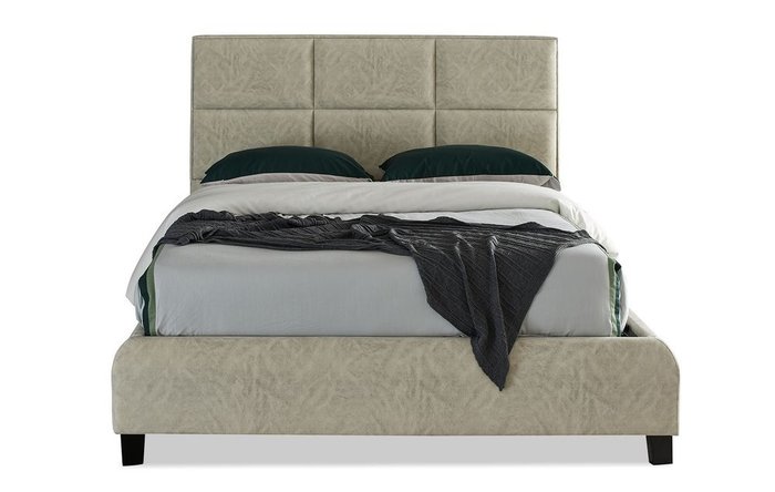Кровать с подъемным механизмом Emilia 160x200 серо-бежевого цвета