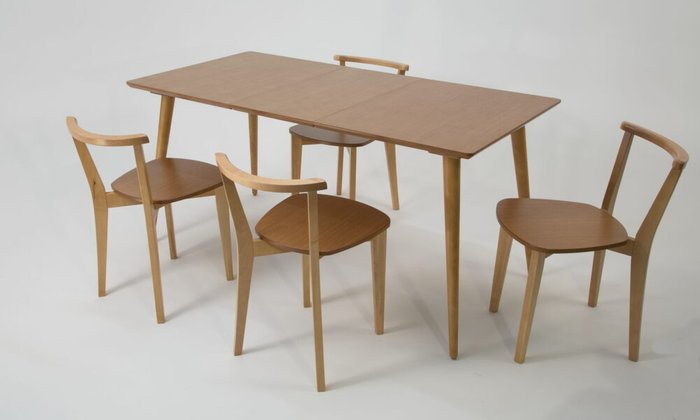 Обеденная группа Монте 120 натурального цвета - лучшие Обеденные группы в INMYROOM