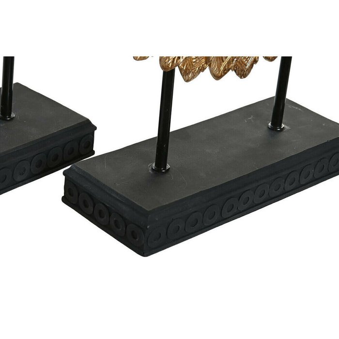 Декоративная фигура 25 x 8 x 34 cm Чёрный Позолоченный современный круги (2 штук) - лучшие Фигуры и статуэтки в INMYROOM
