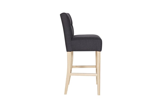 Барный стул  DE EEKHOORN "TIJMEN BARCHAIR ANTRACITE OAK NATURE LEGS" - лучшие Барные стулья в INMYROOM