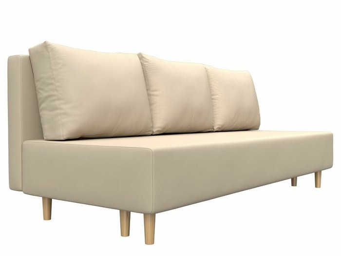 Диван-кровать Лига 033 бежевого цвета (экокожа) - лучшие Прямые диваны в INMYROOM