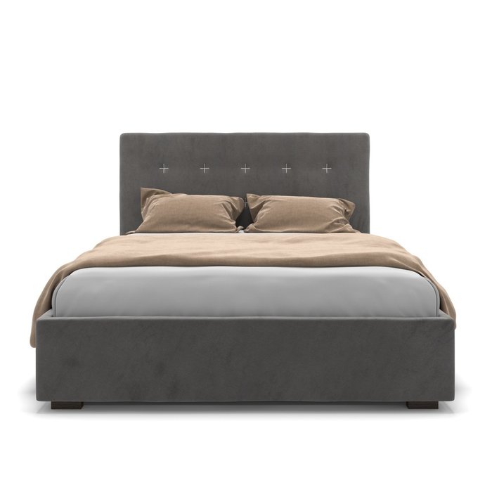Кровать Gisele темно-серая 160х200 - лучшие Кровати для спальни в INMYROOM