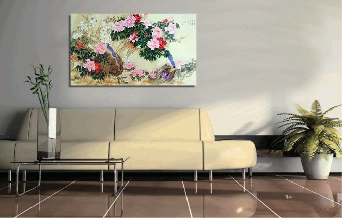 Дизайнерская картина на холсте "Игривые птицы" - купить Принты по цене 3390.0