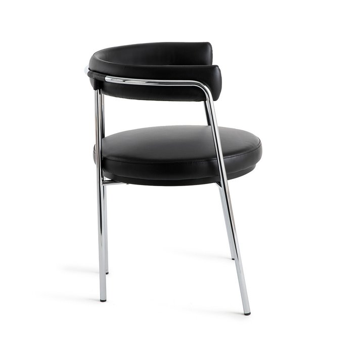 Кресло обеденное кожаное Jubo черного цвета - лучшие Обеденные стулья в INMYROOM