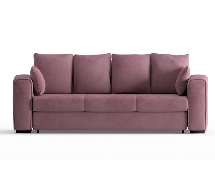 Диван-кровать Рошфор в обивке из велюра розового цвета - купить Прямые диваны по цене 44590.0