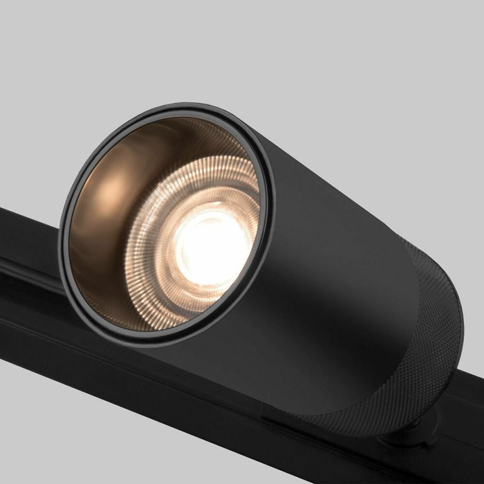 Трековый светодиодный светильник Riffe для однофазного шинопровода чёрного цвета - лучшие Трековые светильники в INMYROOM