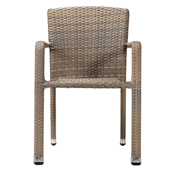 Стул Борнео G коричневого цвета с подлокотниками  - купить Садовые стулья по цене 7130.0