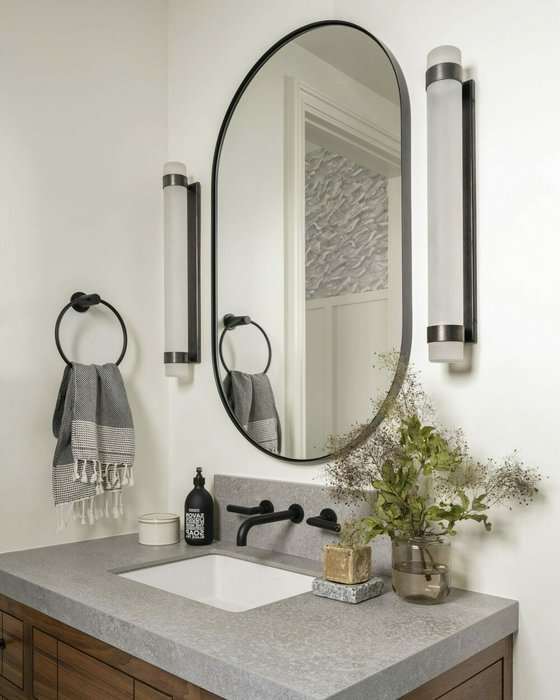 Настенное зеркало Аманда 72х105 черного цвета - лучшие Настенные зеркала в INMYROOM