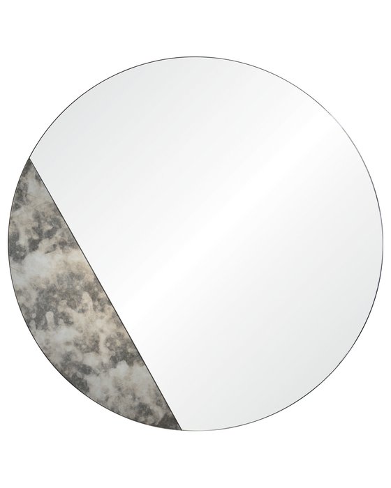 Настенное зеркало Хьюз диаметр 90 серебряного цвета