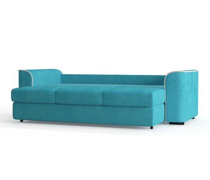 Диван-кровать Нордленд в обивке из велюра голубого цвета - лучшие Прямые диваны в INMYROOM