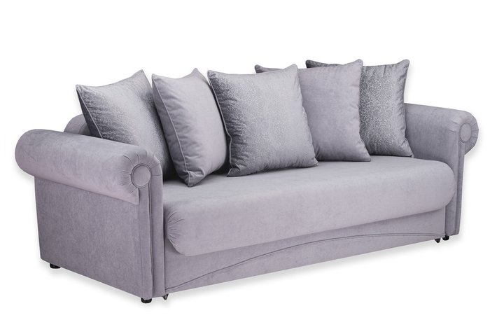 Прямой диван-кровать Шеридан серо-фиолетового цвета - купить Прямые диваны по цене 74630.0