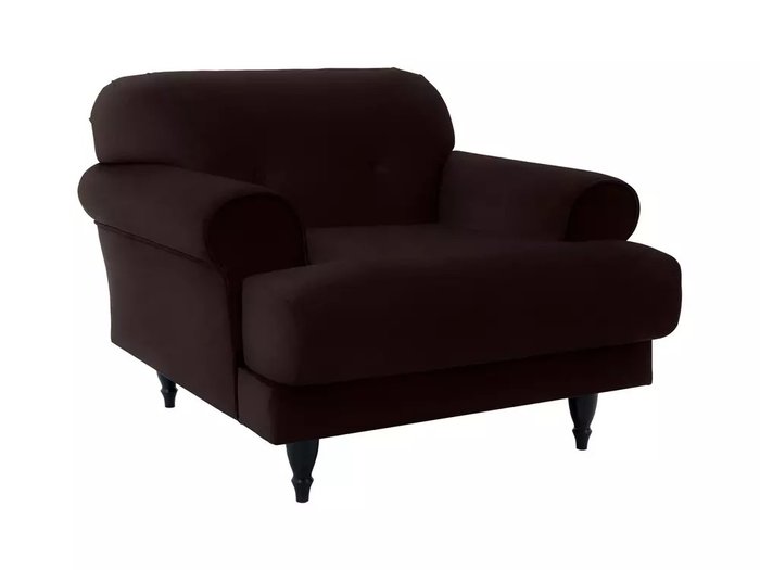 Кресло Italia темно-коричневого цвета с черными ножками