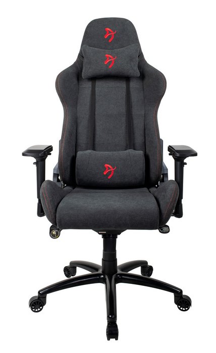 Компьютерное кресло Arozzi Verona Signature Soft Fabric Red Logo темно-серого цвета - купить Офисные кресла по цене 41990.0