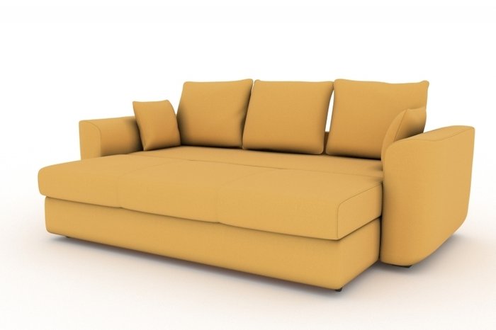 Прямой диван-кровать Stamford желтого цвета - купить Прямые диваны по цене 15500.0