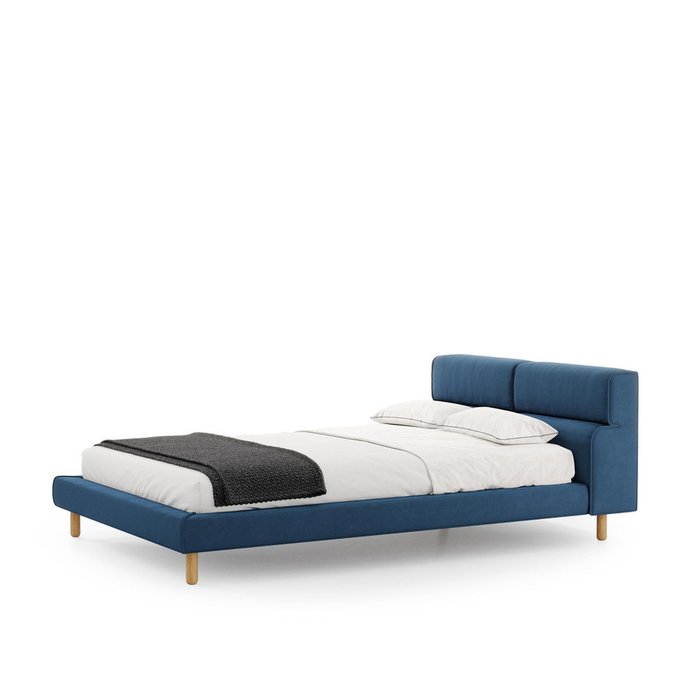 Кровать Cascade 140х200 синего цвета