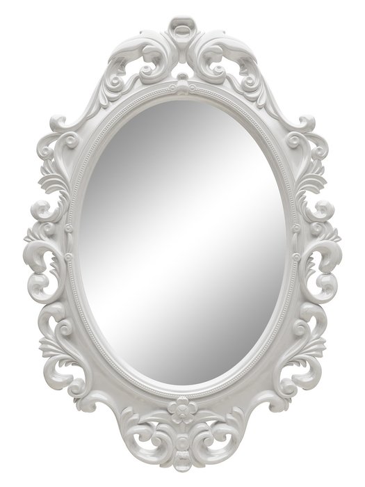 Настенное зеркало Лока Белый глянец