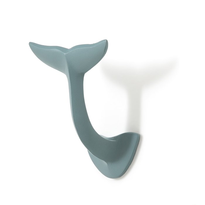 Вешалка в виде хвоста кита Kujira синего цвета - купить Крючки по цене 1201.0