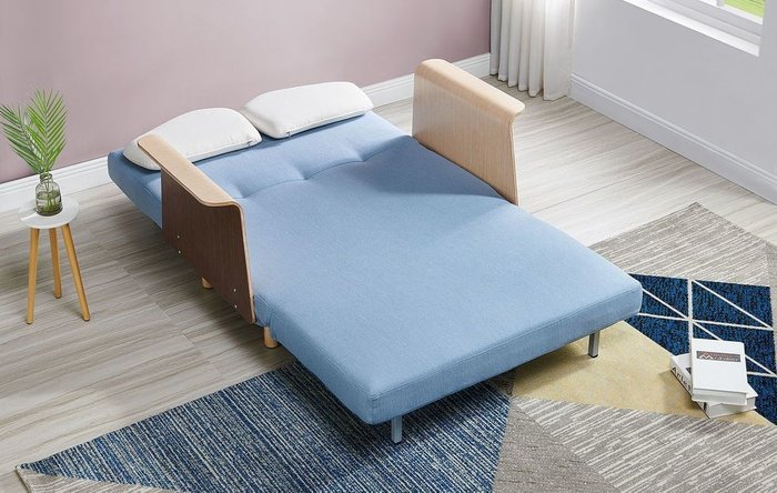 Диван-кровать Malibu голубого цвета - купить Прямые диваны по цене 51660.0