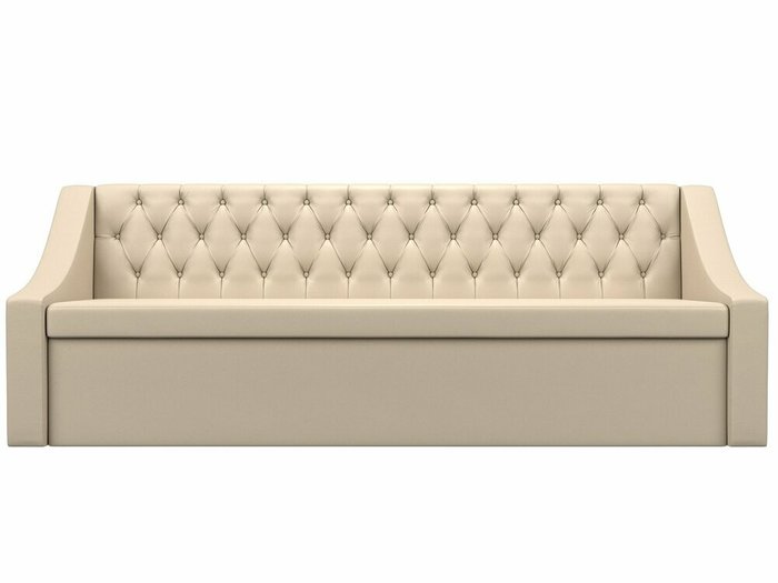 Кухонный прямой диван-кровать Мерлин бежевого цвета (экокожа) - купить Прямые диваны по цене 35999.0