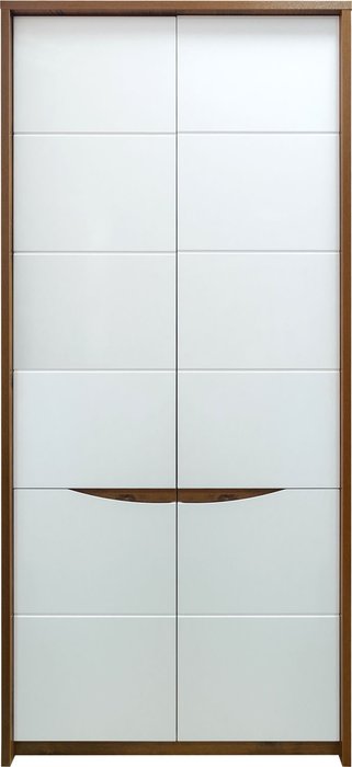 Шкаф для одежды Монако бело-коричневого цвета - купить Шкафы распашные по цене 34580.0