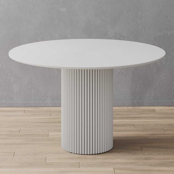 Обеденный стол Trubis Wood L 120 белого цвета - лучшие Обеденные столы в INMYROOM
