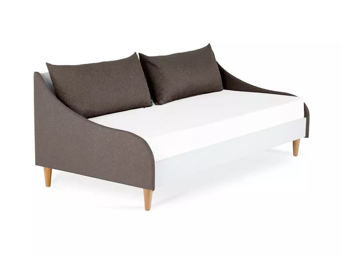 Кровать Rili 90х190 коричнево-белого цвета - купить Кровати для спальни по цене 30870.0