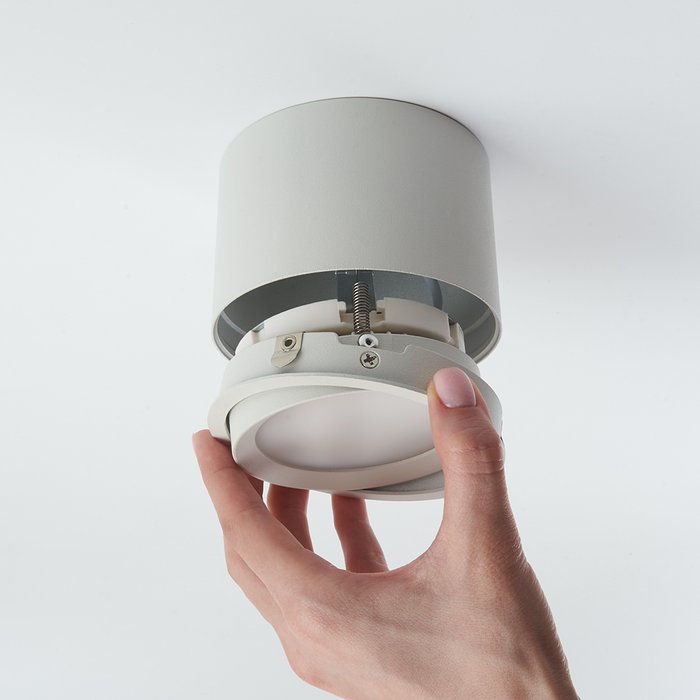 Светильник потолочный Feron HL361 12W, 230V, GX53, белый - лучшие Накладные споты в INMYROOM