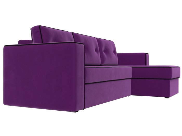 Угловой диван-кровать Принстон фиолетового цвета правый угол - лучшие Угловые диваны в INMYROOM