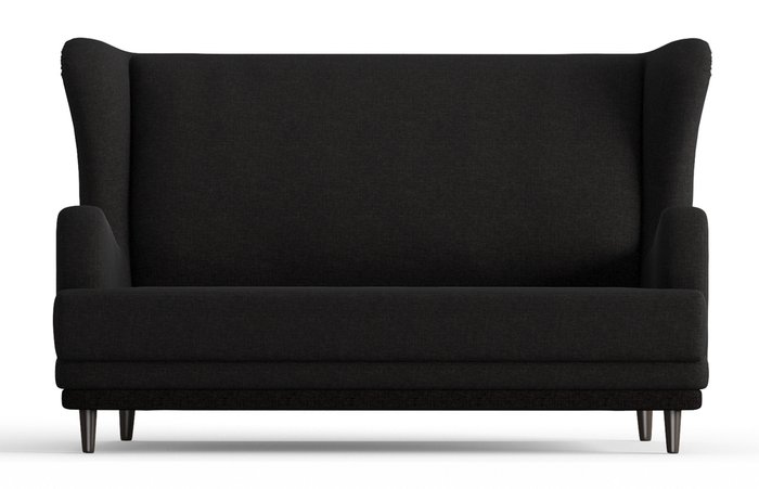 Диван Грэмми в обивке из рогожки черного цвета - купить Прямые диваны по цене 17990.0