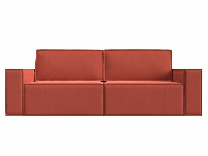 Прямой диван-кровать Куба кораллового цвета - купить Прямые диваны по цене 57999.0