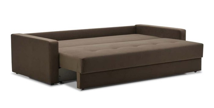 Прямой диван-кровать Сити коричневого  цвета - купить Прямые диваны по цене 25130.0
