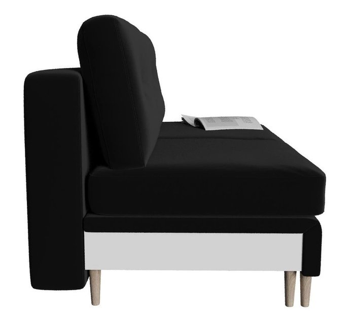 Модуль диван-кровать двухместный Белфаст черного цвета - лучшие Прямые диваны в INMYROOM