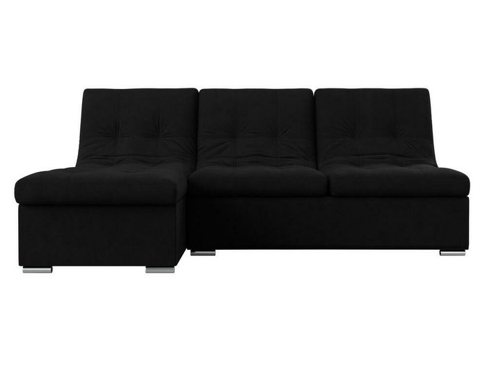 Угловой диван-кровать Релакс черного цвета угол левый - купить Угловые диваны по цене 79999.0