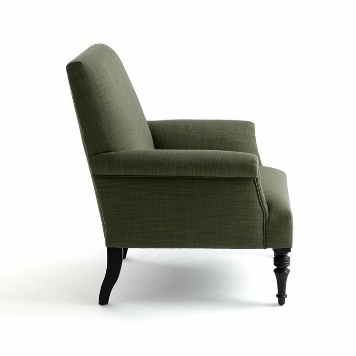Кресло из полиэстера и льна Diane зеленого цвета - лучшие Интерьерные кресла в INMYROOM