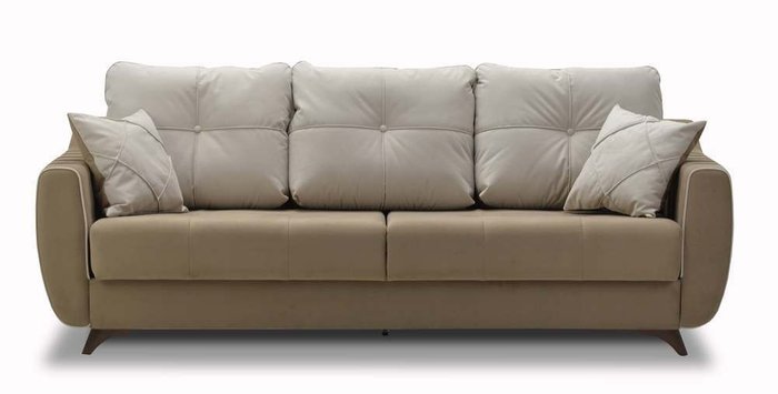 Прямой диван-кровать Ланс бежевого цвета - лучшие Прямые диваны в INMYROOM