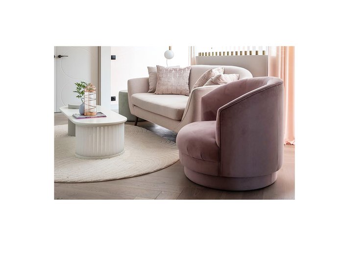 Кресло Zefir розового цвета - лучшие Интерьерные кресла в INMYROOM