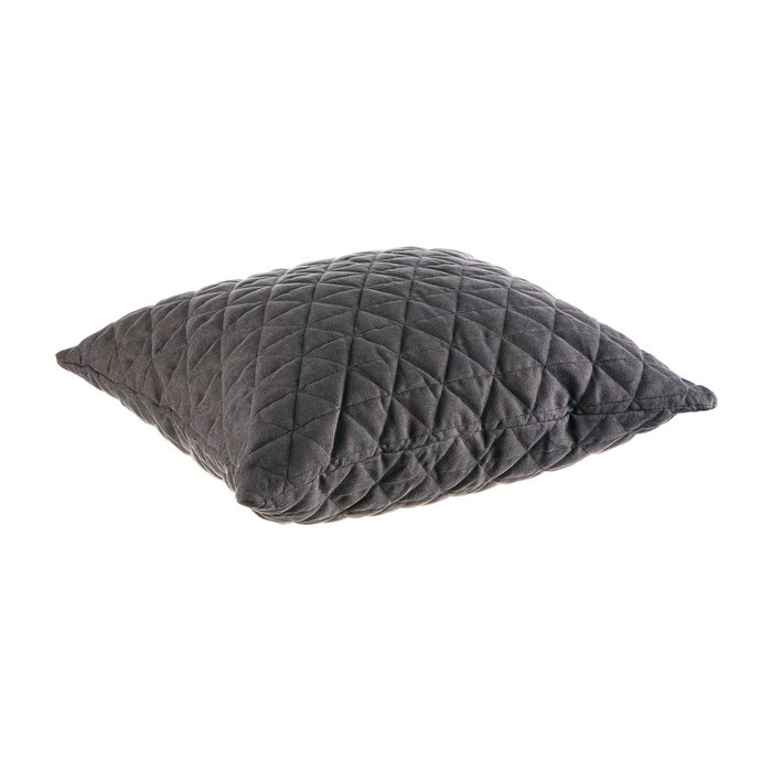 Декоративная подушка Datch 40х40 серого цвета на потайной молнии - лучшие Декоративные подушки в INMYROOM