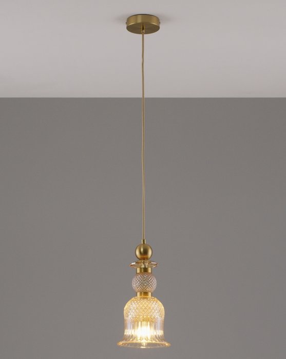 Подвесной светильник Glassy М бронзово-янтарного цвета - купить Подвесные светильники по цене 7890.0