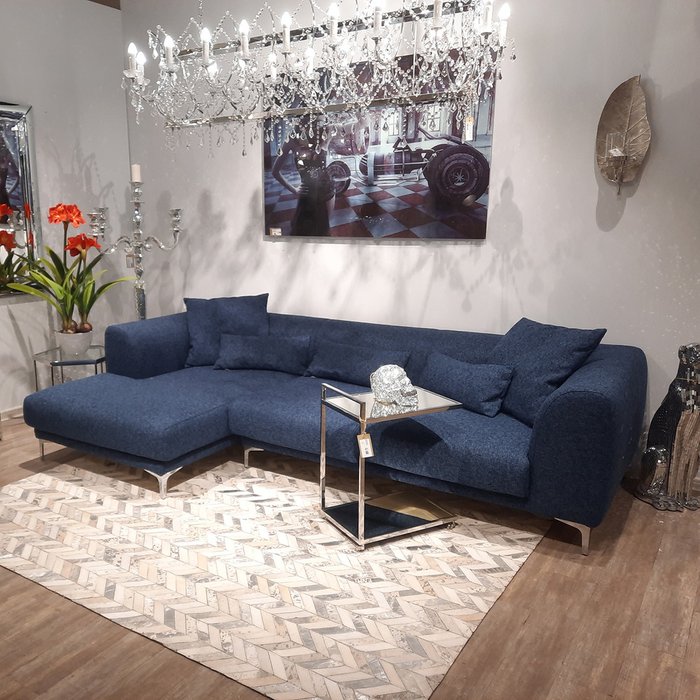 Угловой диван Taylo синего цвета - купить Угловые диваны по цене 93100.0