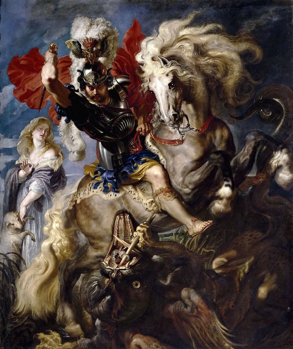 Репродукция картины на холсте Святой Георгий и дракон 1606 - 1610 г.