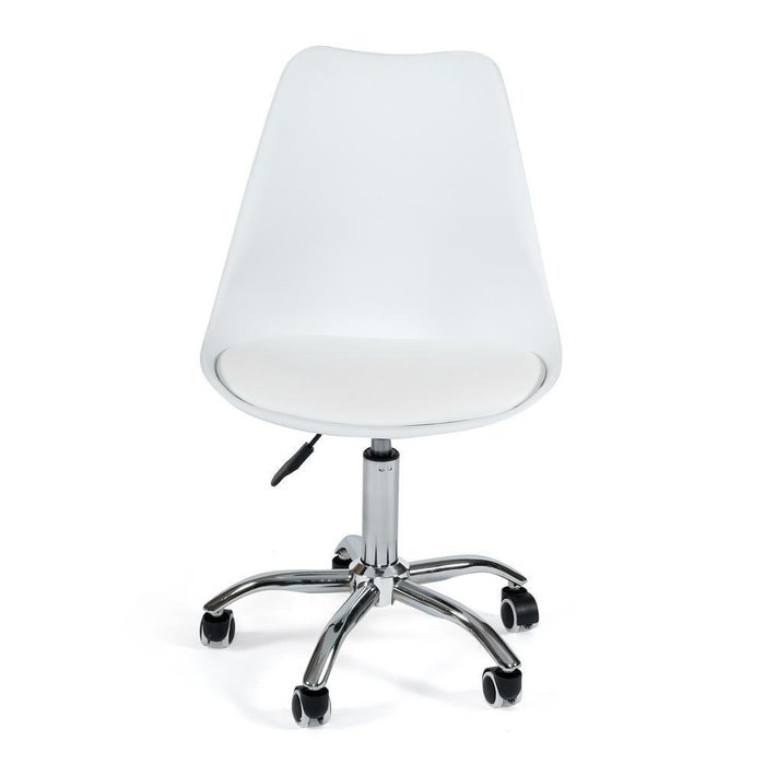 Набор из четырех офисных стульев Tulip белого цвета  - купить Офисные кресла по цене 5040.0