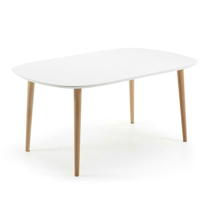 Обеденный стол Oakland White из натурального массива дерева
