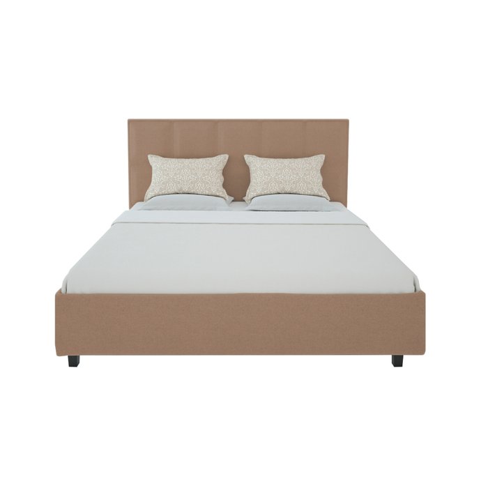 Кровать Royal Black Велюр Серо-коричневый 140х200 - лучшие Кровати для спальни в INMYROOM