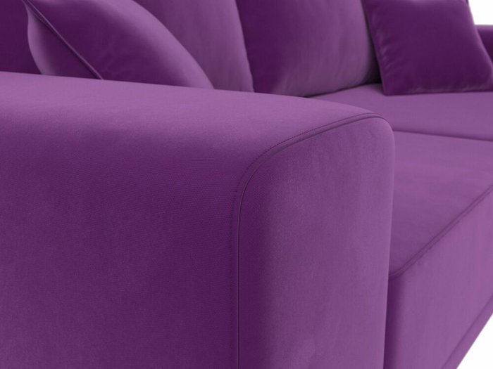 Прямой диван Льюес фиолетового цвета - лучшие Прямые диваны в INMYROOM