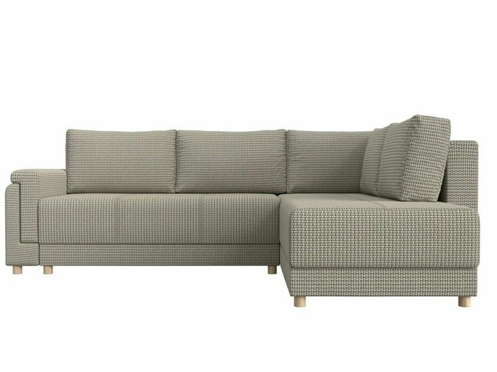 Угловой диван-кровать Лига 024 серо-бежевого цвета правый угол - купить Угловые диваны по цене 66999.0