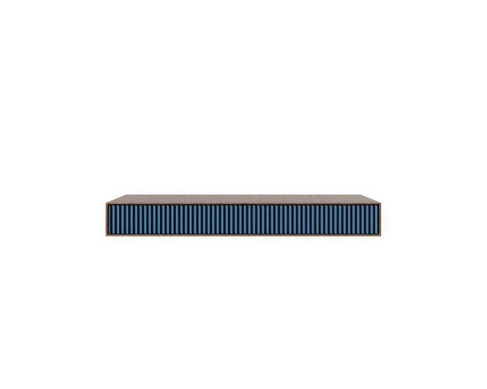 Консоль подвесная The One Wave с фасадом серо-синего цвета - купить Тумбы для ТВ по цене 37170.0