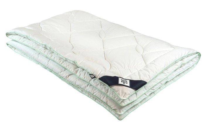 Одеяло стеганое теплое Tencel белого цвета