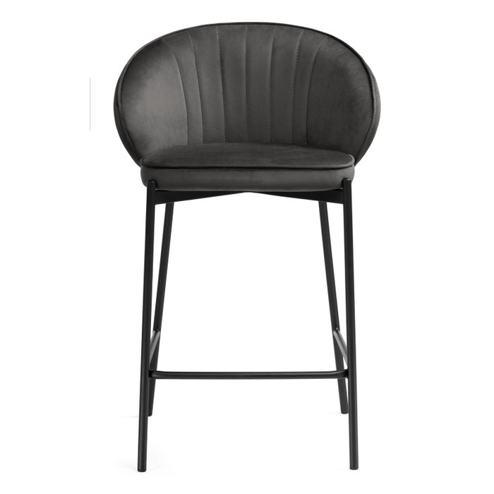 Полубарный стул Нейл серого цвета  - купить Барные стулья по цене 6890.0