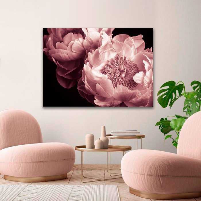 Картина на холсте Розовые пионы №2 50х70 см - купить Картины по цене 5990.0